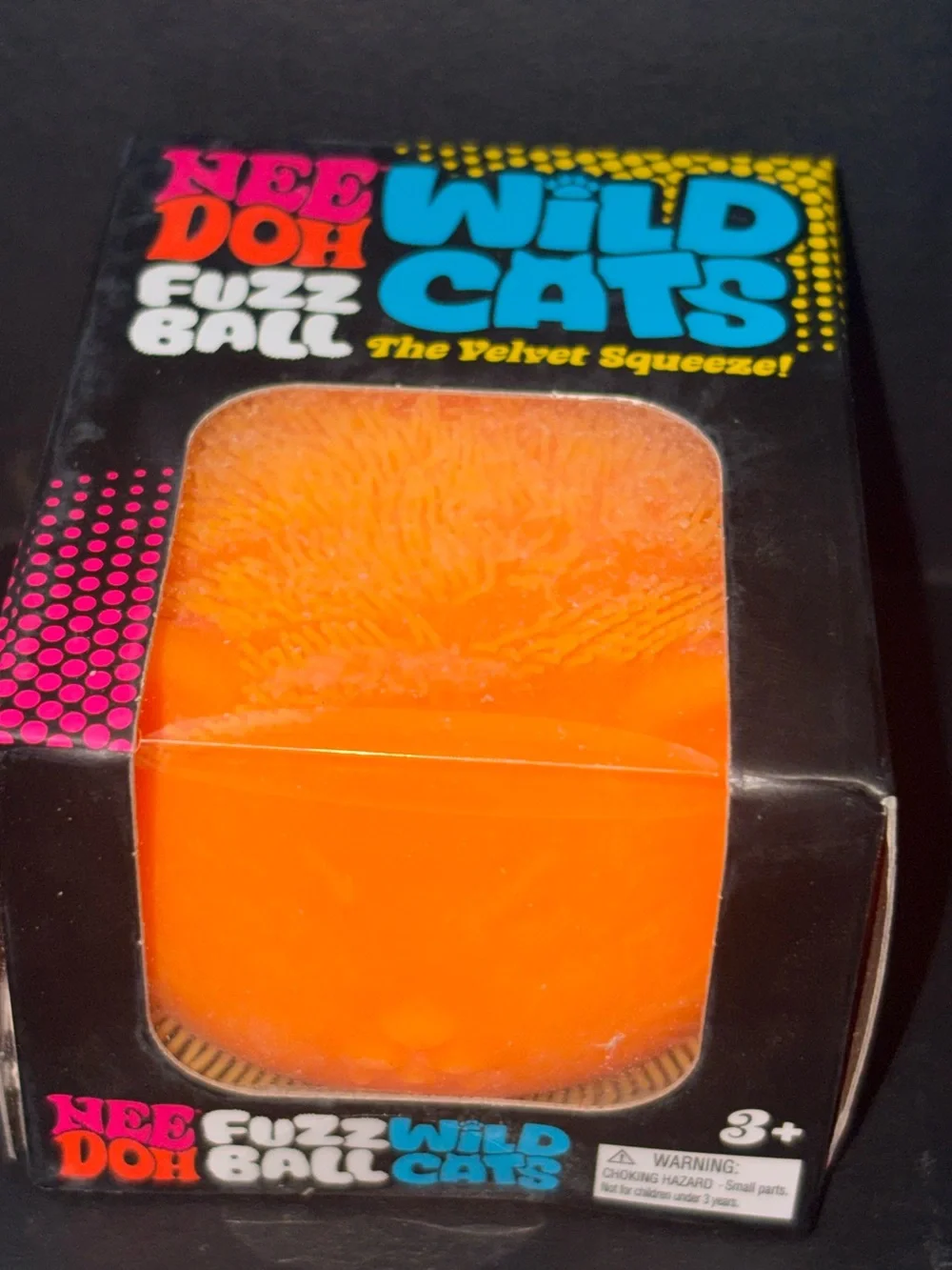NeeDoh Wild Cats Orange Fuzz Ball